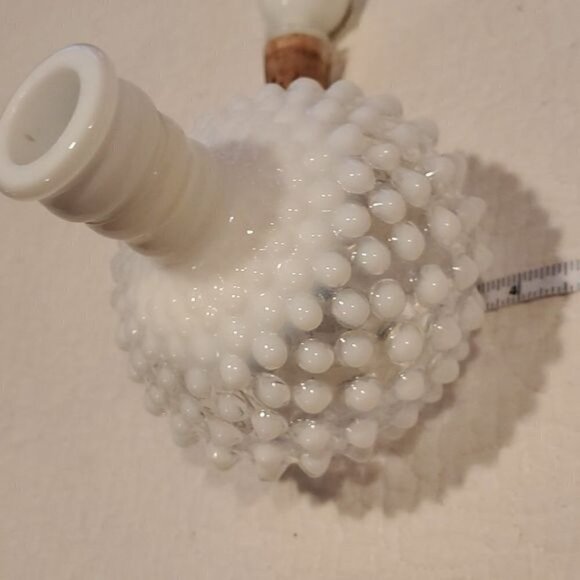 Fenton‎ Vintage White Hobnob Perfume Bottle with Stopper - Picture 2 of 7